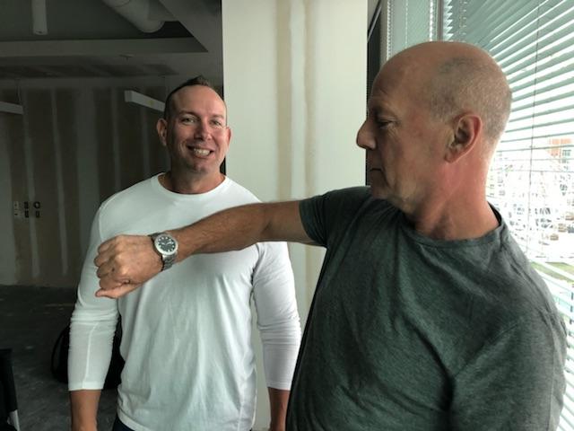 Bruce Willis with his Smith & Bradley Watch