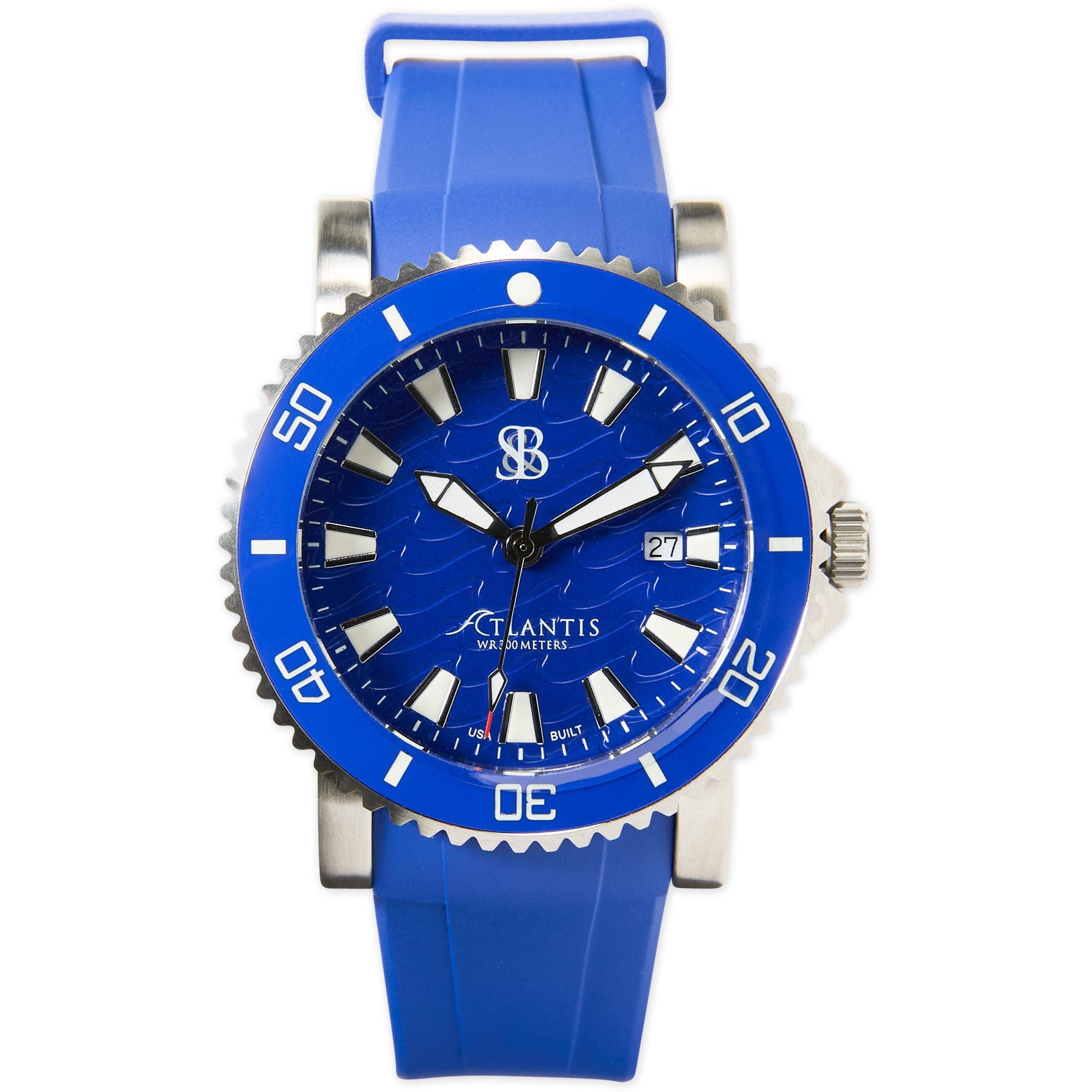Diver Cheap Tough Watches Atlantis Sport Men's Blue Dive Watch