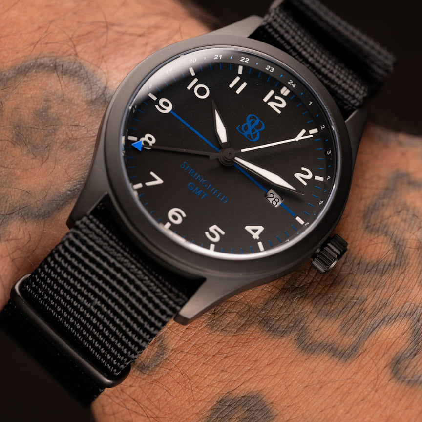 Springfield GMT Men&#39;s Watch - Thin Blue Line Edition